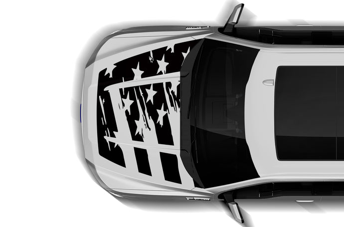 US Flag Hood Graphics Decals Compatible with Ford F150 2015-2020