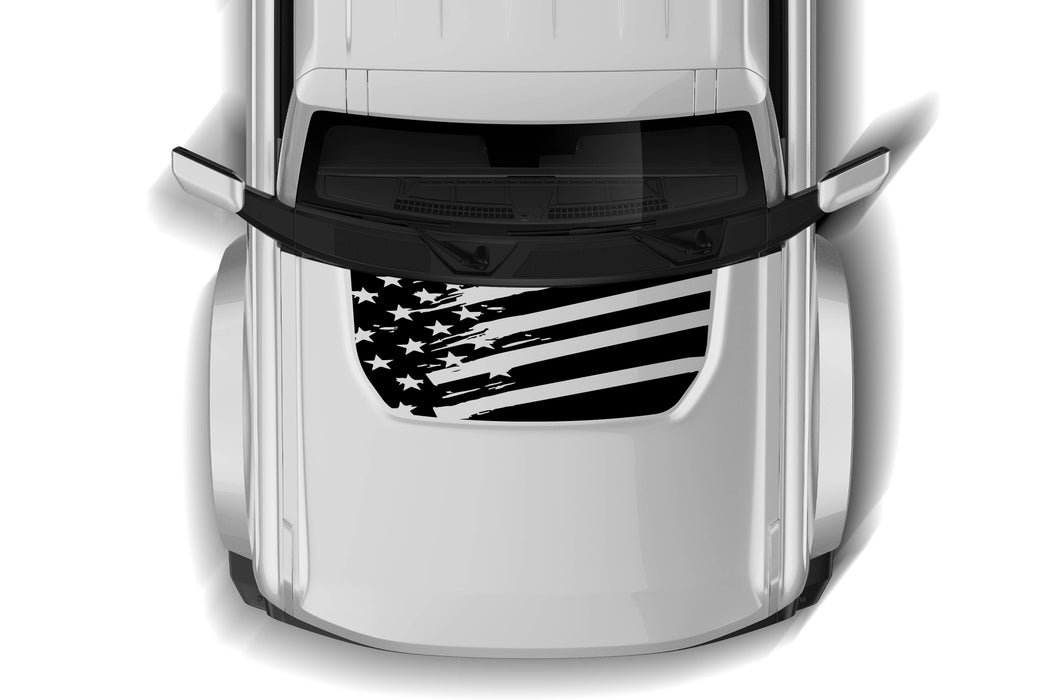 USA Flag Hood Graphics Decal Compatible with Ford Bronco