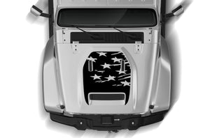 USA Hood Graphics Decals Compatible with Jeep JT Gladiator Mojave