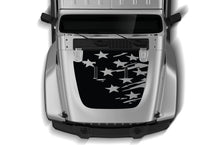 Load image into Gallery viewer, US Flag Hood Graphics Vinyl Decals Compatible with Jeep JL Wrangler 2018-Present