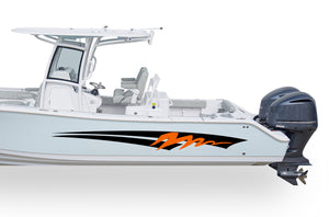Wave Warden Stripes Decals and Graphics for Center Console Boats
