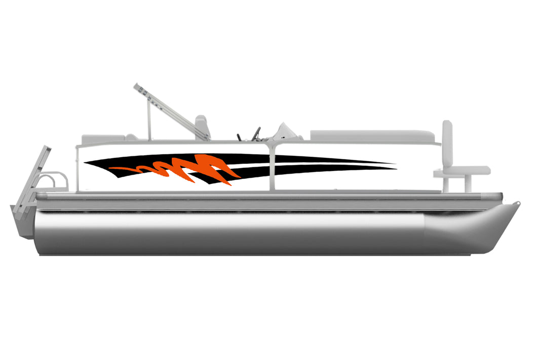 Wave Warden Stripes Decals and Graphics for Pontoon Boats