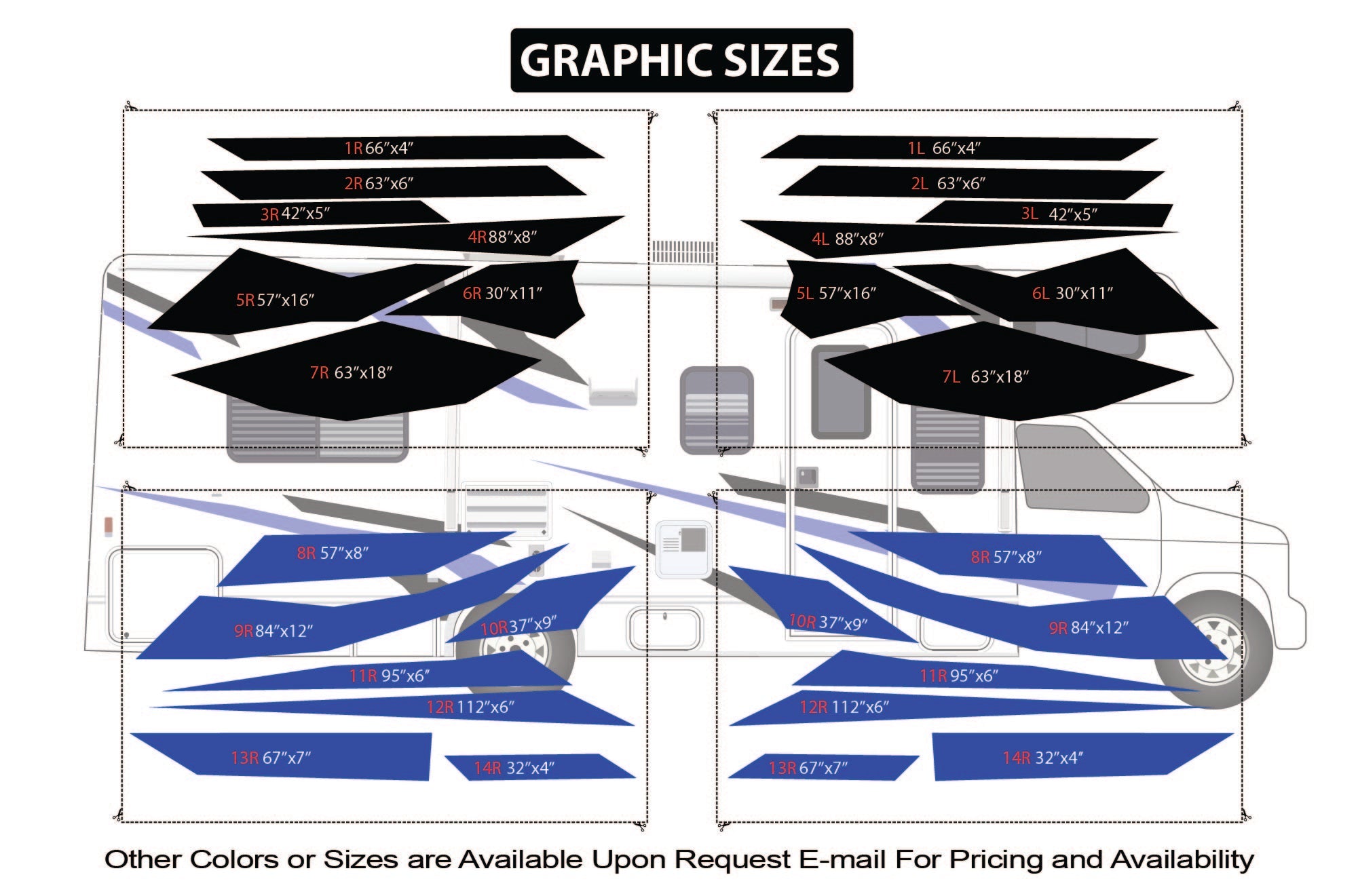 Orion Coachmen Rv Rear Graphics Replacement Decals for Motorhome Class C Coachman Leprechaun 28ft