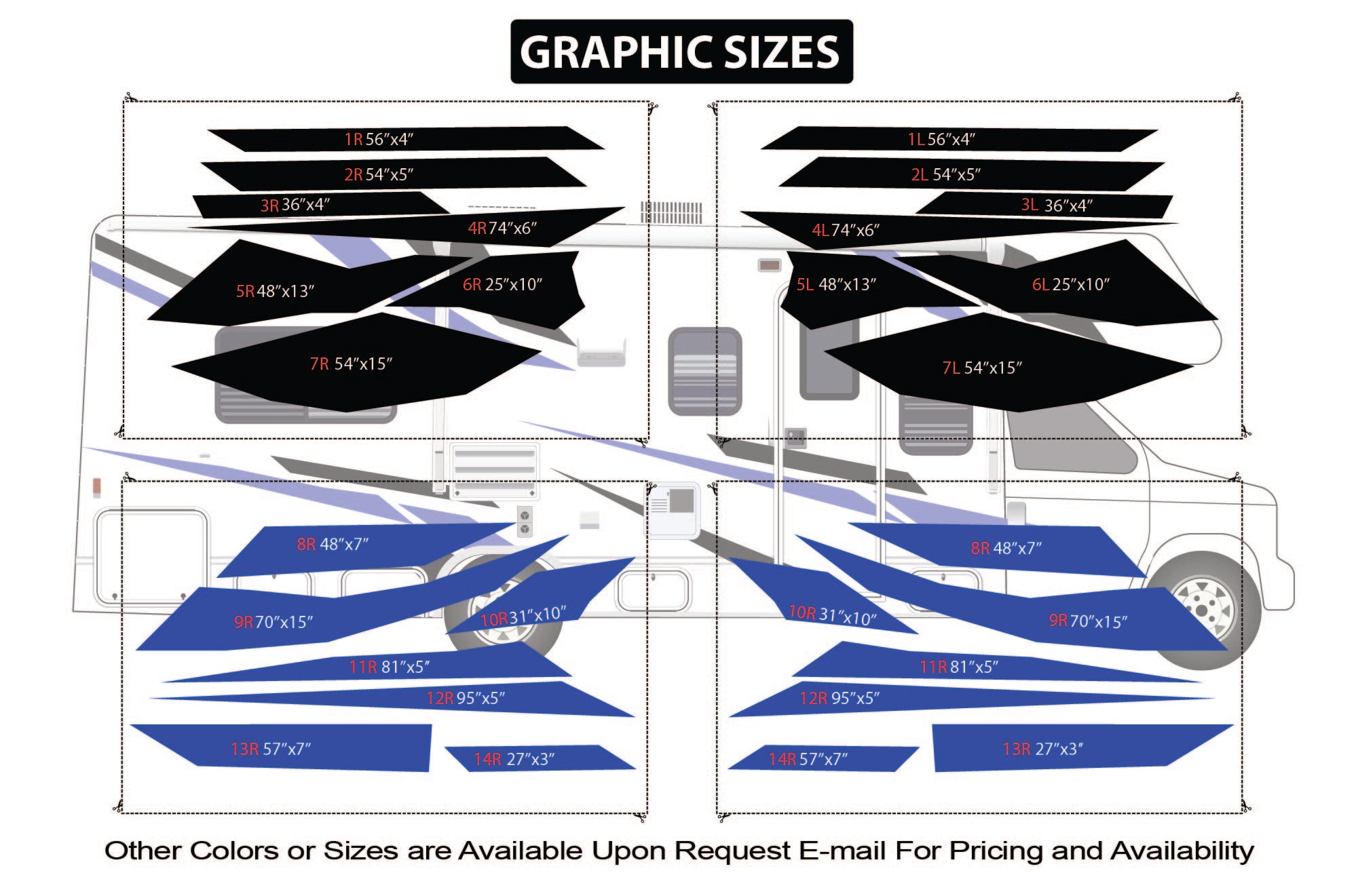 Replacement Decals for Motorhome Class C Thor Four Winds 24ft