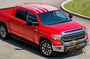 USA Roof Graphics Kit Vinyl Decal Compatible with Toyota Tundra Crewmax 2016, 2017, 2018, 2019, 2020