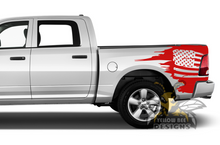 Load image into Gallery viewer, Bed USA Flag Graphics Kit Vinyl Decal Compatible with Dodge Ram 1500, 2500, 3500 2008 - Present 