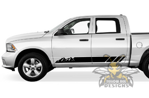 Side Mountain Graphics Kit Vinyl Decal Compatible with Dodge Ram 1500, 2500, 3500 2008 - Present