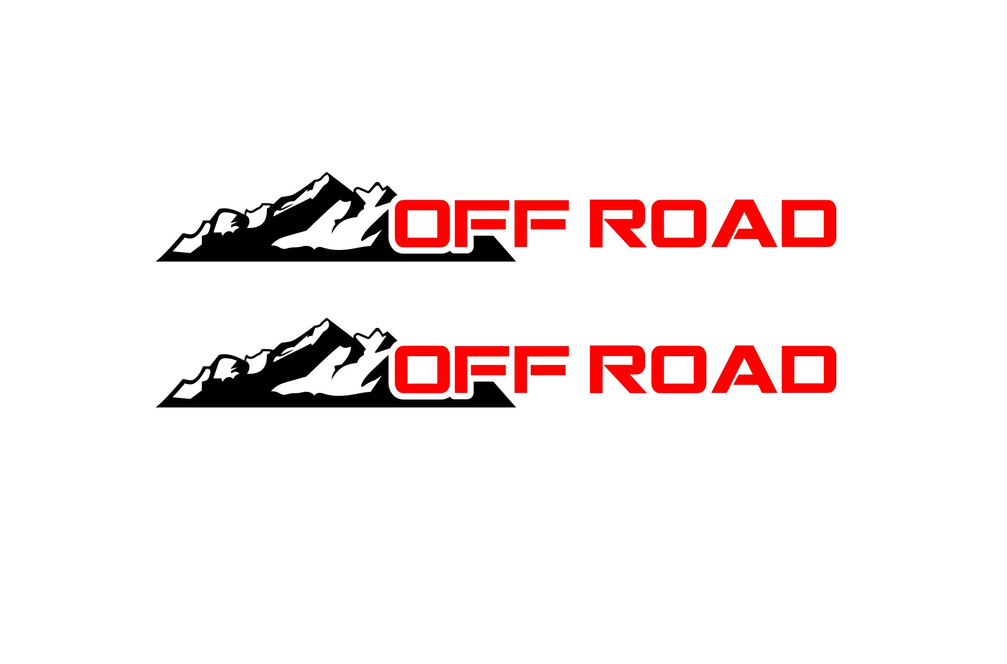 2 x Off Road Mountains Vinyl Decals