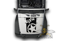 Load image into Gallery viewer, 4x4 Star Hood Graphics Stickers JL Wrangler Hood decals 2018-Present