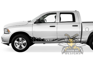 Lower Splash Graphics Kit Vinyl Decal Compatible with Dodge Ram 1500, 2500, 3500 2008 - Present 