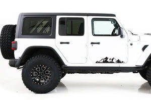 Adventure Mountain Graphics Vinyl Decal Compatible with Jeep JK Wrangler 2007-2018