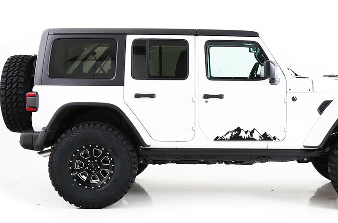 Adventure Mountain Graphics Vinyl Decal Compatible with Jeep JK Wrangler 2007-2018
