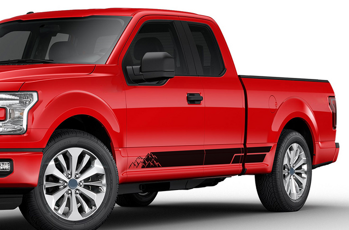 Adventure Side Stripes Graphics Vinyl Decals for Ford F150