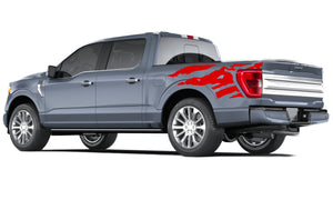 Ford F150 Adventure Mountain Bed Vinyl Graphics Decals For Ford F150