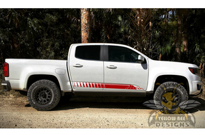 Adventure Mountains Side Stripes Graphics Vinyl Decals Compatible with Chevrolet Colorado Crew Cab
