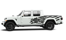 Load image into Gallery viewer, American Flag Jeep Gladiator 4 Door Mountains Decal Vinyl Graphic for JT Gladiator