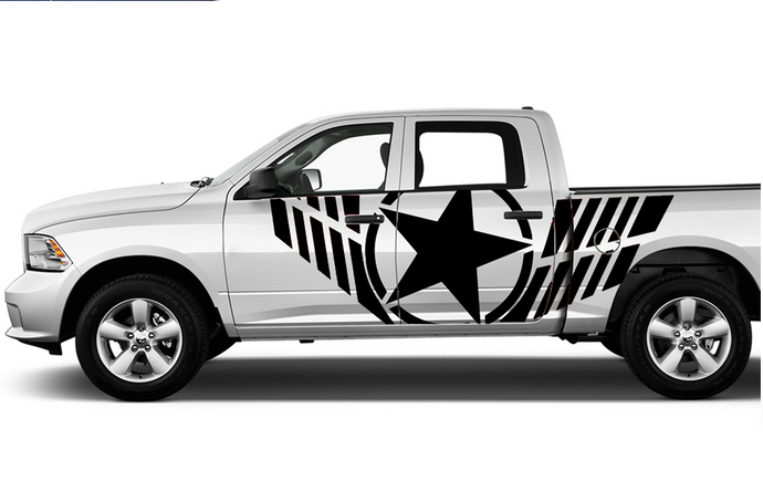 Avenger Star Graphics Kit Vinyl Decal Compatible with Dodge Ram Crew Cab 1500
