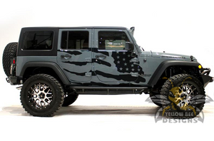 USA Flag Graphics for Jeep JL Wrangler 2020 decals, side stickers