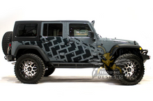 Load image into Gallery viewer, Tire Tracks Graphics Kit Vinyl Decal Compatible with Jeep JK Wrangler 4 Door 2007-2018 
