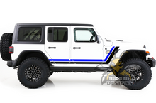 Load image into Gallery viewer, Jeep JL Wrangler Retro Stripes Graphics Vinyl Decals 