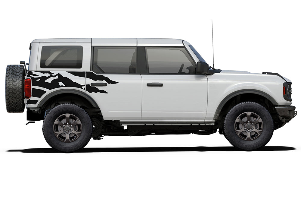 Back Side Mountain Graphics Vinyl Decals for Ford bronco