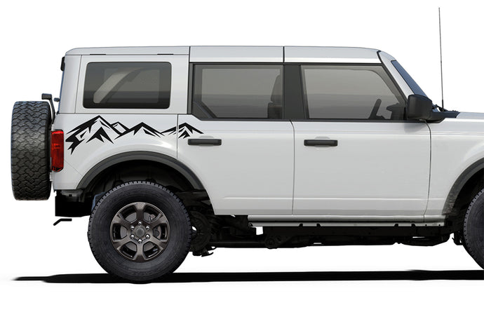 Back Side Mountains Graphics Vinyl Decals for Ford bronco