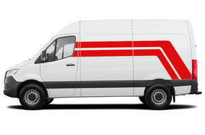 Back Double Stripes Graphics Vinyl Decals Compatible with Mercedes Sprinter