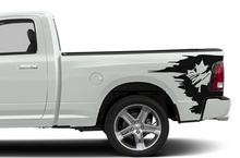 Load image into Gallery viewer, Bed Canada Flag Graphics Vinyl Decals Compatible with Dodge Ram Regular Cab 1500