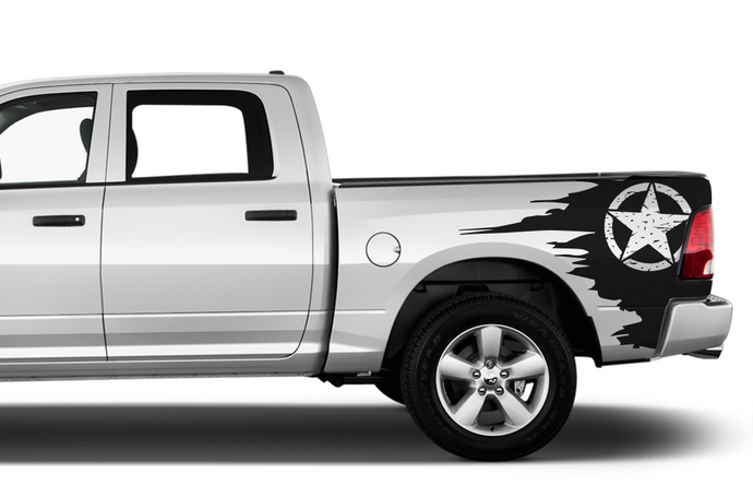 Bed Desert Star Graphics Kit Vinyl Decal Compatible with Dodge Ram Crew Cab 1500