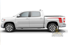 Load image into Gallery viewer, Bed Hockey Stripes Graphics Kit Vinyl Decal Compatible with Toyota Tundra Crewmax