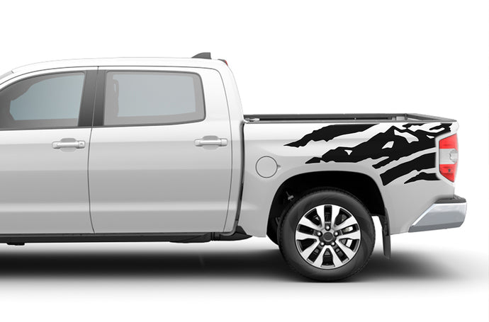 Bed Mountains Graphics Vinyl Decals for Toyota Tundra