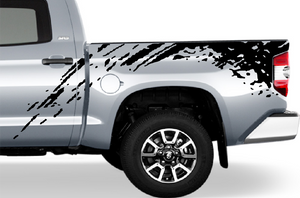 Bed Mud Splash Graphics Kit Vinyl Decal Compatible with Toyota Tundra Crewmax