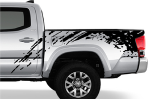 Bed Mud Splash Vinyl Decal Compatible with Toyota Tacoma Double Cab