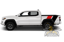 Load image into Gallery viewer, Racing Dual Toyota Tacoma retro stripes decals Graphics Red, Black