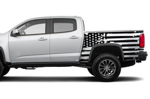 Load image into Gallery viewer, Bed USA Flag Graphics Vinyl Decals Compatible with Chevrolet Colorado Crew Cab