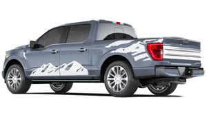 Bed and Doors Mountains Graphics Decals For Ford F150