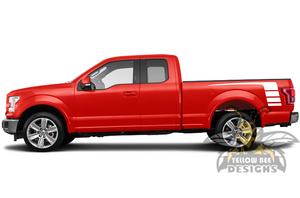 Bed Hockey Stripes Graphics decals for Ford F150 Super Crew Cab 6.5''
