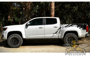 Bed Mud Splash Graphics vinyl for decals for chevy colorado
