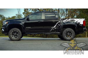 Bed Mud Splash Graphics vinyl for decals for chevy colorado