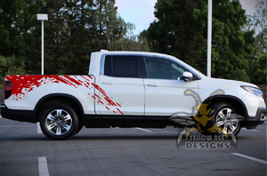 Bed Mud Splash Graphics vinyl decals for Honda Ridgeline