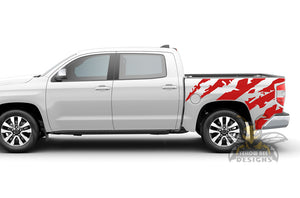 Bed Shred Graphics Kit Vinyl Decal Compatible with Toyota Tundra Crewmax