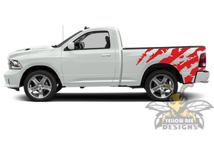 Bed Shred Graphics Decals for Dodge Ram 1500 stickers Regular Cab