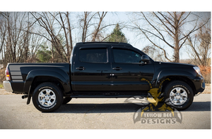Bed Hockey Stripes Vinyl Decal Compatible with Toyota Tacoma Double Cab