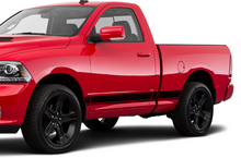 Load image into Gallery viewer, Belt Side Stripes Graphics Vinyl Decals Compatible with Dodge Ram Regular Cab 1500