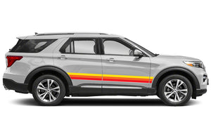 Belt Stripes Red Yellow Orange Graphics For Ford Explorer decals