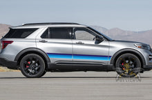 Load image into Gallery viewer, Belt Stripes Blue Shades Graphics For Ford Explorer decals