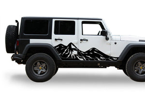Big Mountains Graphics decals for Jeep Wrangler, side stickers