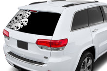 Load image into Gallery viewer, Black Skulls Window Perforated Decals Compatible with Jeep Grand Cherokee