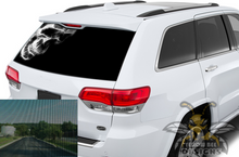 Load image into Gallery viewer, Black Skull Rear Window Grand Cherokee Perforate Decals