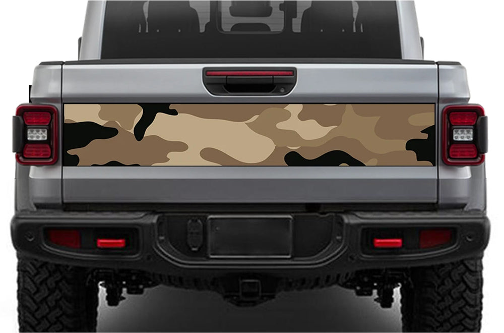 Brown Army Tailgate Door Decals Vinyl Compatible with Jeep JT Gladiator 4 Door (8x53 inches)